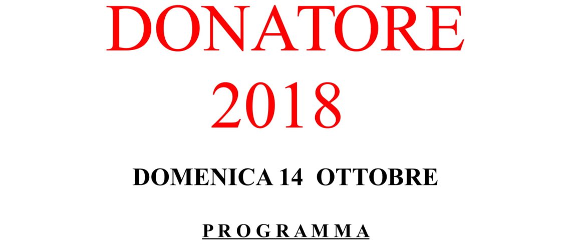 FESTA DEL DONATORENogarole2018
